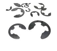 Générique 10/50/100 M1.2 M1.5 M2 M3 M3.5 M4 M5 M6 M7 M8 M10 à M24 Noir 65mn Acier E Clip Circlip Bague de retenue Rondelle for fixation d'arbre(M1.5 100pcs)