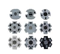 Générique 10-50pcs PCB LED substrat 16/20mm Base haute puissance dissipateur de chaleur 1W 3W XPE 3535 5050XML 25mm Diode RGB système refroidissement(8pin-20mm-Black,50 pcs)