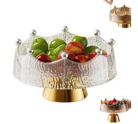 Générique 10.9 Inch Decorative Dish Organizer With 8 Forks Design, Elegant Curved Design Stable Elevated Large Fruit Bowl, Kitchen Fruit Centerpiece Serving Dish For Dining Table