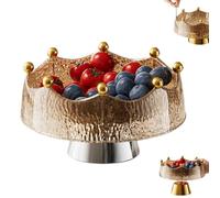 Générique 10.9 Inch Decorative Dish Organizer With 8 Forks Design, Elegant Curved Design Stable Elevated Large Fruit Bowl, Kitchen Fruit Centerpiece Serving Dish For Dining Table
