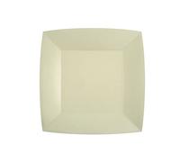 Générique - 10 ASSIETTES CARTON BIO CARRÉES 23CM SABLE