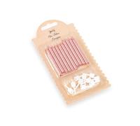 Générique 10 Bougies Rose Gold PAILLETÉES 6 CM