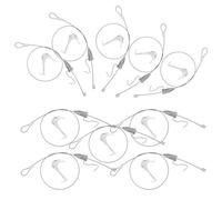 Générique 10 Ensembles Kit Suspendre pour Tableau en Acier Inoxydable Argenté, Crochet Facile à Installer et Câble Réglable pour Exposition Artistique ou Bureau