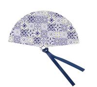 Générique - 10 ÉVENTAILS CARTON DOLCE VITA 20X11.6CM BLEU ROI