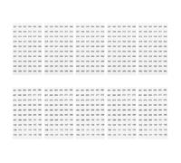 Générique 10 Feuilles Autocollants Numérotés Transparents pour Bouteilles de Vernis à Ongles en Papier, Adhésion Solide et Application Facile, pour Salons de Manucure