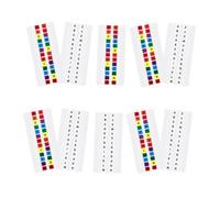 Générique 10 Feuilles d'Onglets Adhésifs Alphabet Colorés et Blancs Marque-Pages Index Étanches Petites Étiquettes Autocollantes pour Notes Bureau et École