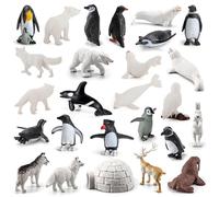 Générique 10 Figurines Réalistes De Pingouins - Figurines d'animaux Polaires pour | Figuriness Réalistes d'ours Polaire, De Pingouin Et De Renne pour Jeux Éducatifs, Décorations De Gâteaux Et Bacs