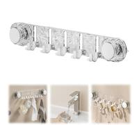 Générique 10 Hooks Rotating Shower Suction Cup Hook,Corrugated Wall Hanging Non Punch Storage Rack,Space Saving Vacuum Suction Cup Hanger Accessories for Home Kitchen Bathroom