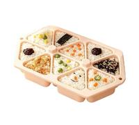 Générique 10-in-1 Triangle Sushi Maker Mold, Non-Stick Rice Ball Press Kit | 12.3 x 7.5 x 2 in Food-Grade PP bentoo Tool with Rice Spoon, Batch Triangular Rice Ball Press for Quick Lunchboxes, Picnics
