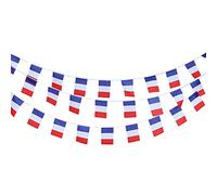 Générique 10 m Drapeau Français String Bunting Bannière Guirlande en Plein Air Jardin Décor Pack de 30 Pcs Rentable et Durable