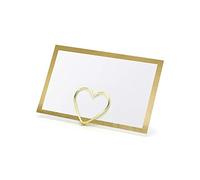 Générique 10 Marque-Places Blanc Bord DORÉ 9.5X5.5CM