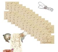 Générique 10 Pack Bird Chew Toys, Natural Balsa Wood Bird Chew Shredding Foraging Toys, Safe Chewing Toy Soft Wood Slices for Small Parrots Cockatiels Budgies Parakeets Lovebirds