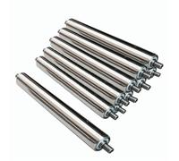 Générique 10 Pack Heavy Duty Galvanized Steel Conveyor Rollers - Durable 1.5"/2"/2.4" Diameter for Warehouse Shipping & Industrial Use (D50mm, 350MM/13.8'')