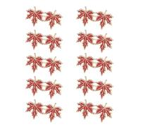 Générique 10 paires de boucles de taille en forme de feuille pour pantalon, tendeur de taille, épingles à boutons pour jean, aucune couture requise