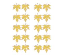 Générique 10 paires de boucles de taille en forme de feuille pour pantalon, tendeur de taille, épingles à boutons pour jean, aucune couture requise