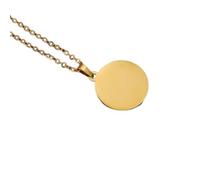 Générique 10 pièces 45 cm 50 cm 60 cm pendentif rond vide collier miroir polonisé chaîne collier pour femmes