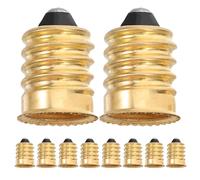 Générique 10 Pièces Adaptateur Douille Ampoule vers Lot Doré Connecteur Support Vis pour LED Convertisseur Base Candelabre Compact Installation Facile pour Maison et Bureau