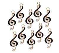 Générique 10 pièces Charms Notes de Musique pour Création de Bijoux Pendentifs Décoratifs Alliage K pour DIY Artisanat