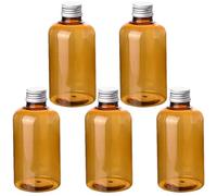 Générique 10 Pièces Flacons de Lotion en Pet avec Couvercle en Aluminium, 300ml, Flacon de Parfum Rechargeable, Étanche, Design Semi-transparent, pour Intérieur et Extérieur
