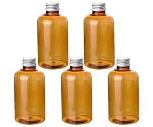 Générique 10 Pièces Flacons de Lotion en Pet avec Couvercle en Aluminium, 300ml, Flacon de Parfum Rechargeable, Étanche, Design Semi-transparent, pour Intérieur et Extérieur