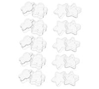 Générique 10 Pièces Lot de Petites Boîtes de Rangement Transparentes Plastique pour Bijoux Décoratives Étoiles et Fleurs Faciles à Nettoyer pour Perles Accessoires de Manucure et Petits