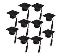 Générique 10 Pièces Mini Chapeau de Docteur Bouteilles de jus de Fruits Couverture de Capsules de Bouteilles pré Graduation Cap Chapeau de diplomé Verres Feutre Couvercle de Bouteille de vin