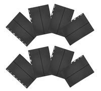 Générique 10 Pièces Pages de Rangement de Timbres Noir Double Face en Pet 2 Rangées Verticales, Inserts Flexibles pour Album de Collection, Organisation Pratique pour Collectionneurs