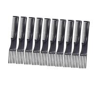 Générique 10 Pièces Peigne de coiffure à cinq brosse à shampoing outils de coiffure peignes à cheveux pour femmes wavy hair peigne à barbe peigne en pp Black