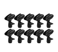 Générique 10 Pièces Pince à Ressort pour Micro, Pince pour Micro, Plastique et Métal, Noire, Réglable, Compatible, pour Diffusion, Scène et Live Streaming