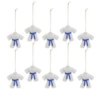 Générique 10 Pièces Porte crylique Transparent Forme Uniforme de Taekwondo 3d Bleu, Pendentif Polyvalent pour Clés et Téléphones, Présent Inspirant et Décoration Quotidienne