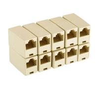 Générique 10 pièces réseau Ethernet câble menuisier coupleur RJ45 CAT5 6 prise d ' extension Double tête droite câble réseau connecteur Ethernet coupleur