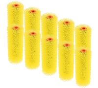 Générique 10 Pièces Rouleau à Peinture pour Cloisons Sèches Rouleaux Texturés pour Murs Éponge Jaune Effet de Motif Élastique Rétention de Peinture et Bardage de Maison