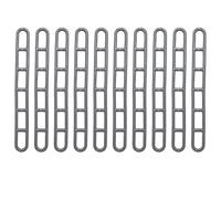 Générique 10 pièces universels 6 Trous ajusteur de Corde Remplacement réglable Tente tendeurs de Corde en Plastique Sangle d ' arrimage PVC Tente Ligne tendeur