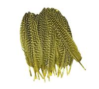 Générique 10 Plumes de pintade Naturelles colorées à Pois, Plumes de Faisan perlées for Loisirs créatifs, Chapeaux, Broderie, décoration, Carnaval(Yellow)