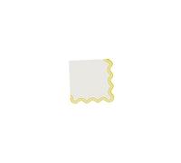 Générique - 10 SERVIETTES PAPIER RAYÉ DOLCE VITA 33CM JAUNE