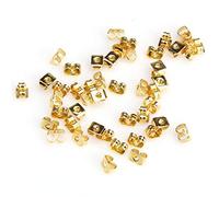 Générique 10 x Boucle d'oreille Fermoir plaqué Or Forme de Papillon 4x6 mm Petits Embouts pour Les Ongles en métal Très Pratique et Populaire