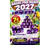 Générique 100 Bagues Oiseaux en Aluminium 2025 canaris Exotique Perruche(2.0/2.5/2.9/3.0 11mm) (6.5)