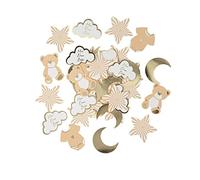 Générique - 100 CONFETTIS CARTON DOUX BÉBÉ 3-4CM CAMEL