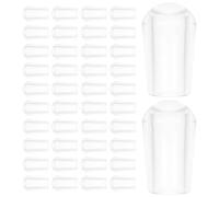 Générique 100 Embouts de Cintre Transparents 5 MM Capuchons Protecteurs pour Fil Métallique et Crochets Suspendre Cache-Vis Ronds pour Étendoirs à Linge Lot de 100 Pièces