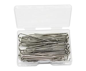 Générique 100 épingles à Quilter Droites, Crochets de Verrouillage en Forme de Fourche en U, Accessoires D'appliqué en Acier, Utiles pour Les Projets de Tri, 17x6mm