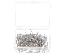 Générique 100 épingles en T Métalliques en Acier pour Le Tricot, Le Modélisme, Les Loisirs Créatifs et La Création de Bijoux, avec Boîte de Rangement Portable, 32 mm