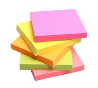 Générique 100 Feuilles Bloc de Notes Adhésives en Papier, Carré | Format Compact pour Bureau ou Réfrigérateur, Organisation Quotidienne des Étudiants et Rangement Domestique Couleur Aléatoire