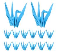 Générique 100 grues en origami de 9,9 cm (3,9 pouces) préfabriquées pour décor de mariage - Ornements de grues en papier bleu faits main - Décorations d'origami japonais pour centre de table