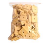 Générique 100 Pièces Bloc à Mâcher Oiseau Blocs Jouets à Mordiller Cubes en Bois Trous DIY pour Jouet de Perruche Cage Interaction Bois Convenant au Dressage