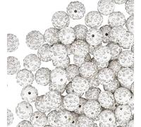 Générique 100 pièces de d ' Artisanat, Perles d ' Argile, Blancs Robustes, Perles d ' Argile embellies, Accent pour Les Amateurs d ' Artisanat, Composants de Collier et de