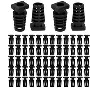 Générique 100 Pièces de Presse-Étoupes Spiralés pour Câbles Connecteurs Anti-Traction ABS 41 MM Clips Câbles pour Fil Électrique Garde-Câbles Noirs Adaptés pour Installation