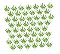 Générique 100 Pièces Décoration De Jardin Embellissements Dehors Faux Palmier Plantes D'extérieur Artificielles Fausse Fougère Tiki Feuille De Banane Fausses Plantes Trousse Plastique Green