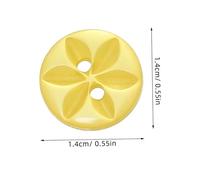 Générique 100 Pièces Lot Boutons Résine Colorés pour Couture Motif Fleur à Six Pétales Double Trou Rond Décorations DIY pour Vêtements et Cardigans