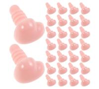 Générique 100 Pièces Nez de Sécurité en Plastique de Cœur Rose pour Peluche et Marionnette, Léger Loisirs Créatifs en Famille