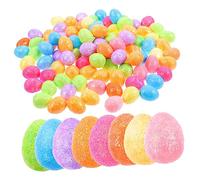 Générique 100 Pièces Oeufs en Mousse Colorés Oeufs pour Décorer Marguerites Aux Œufs Pailletés Oeufs Scintillants Les Œufs Scintillants Rebondissent De Bébé Oeuf Faux Oeuf Mini